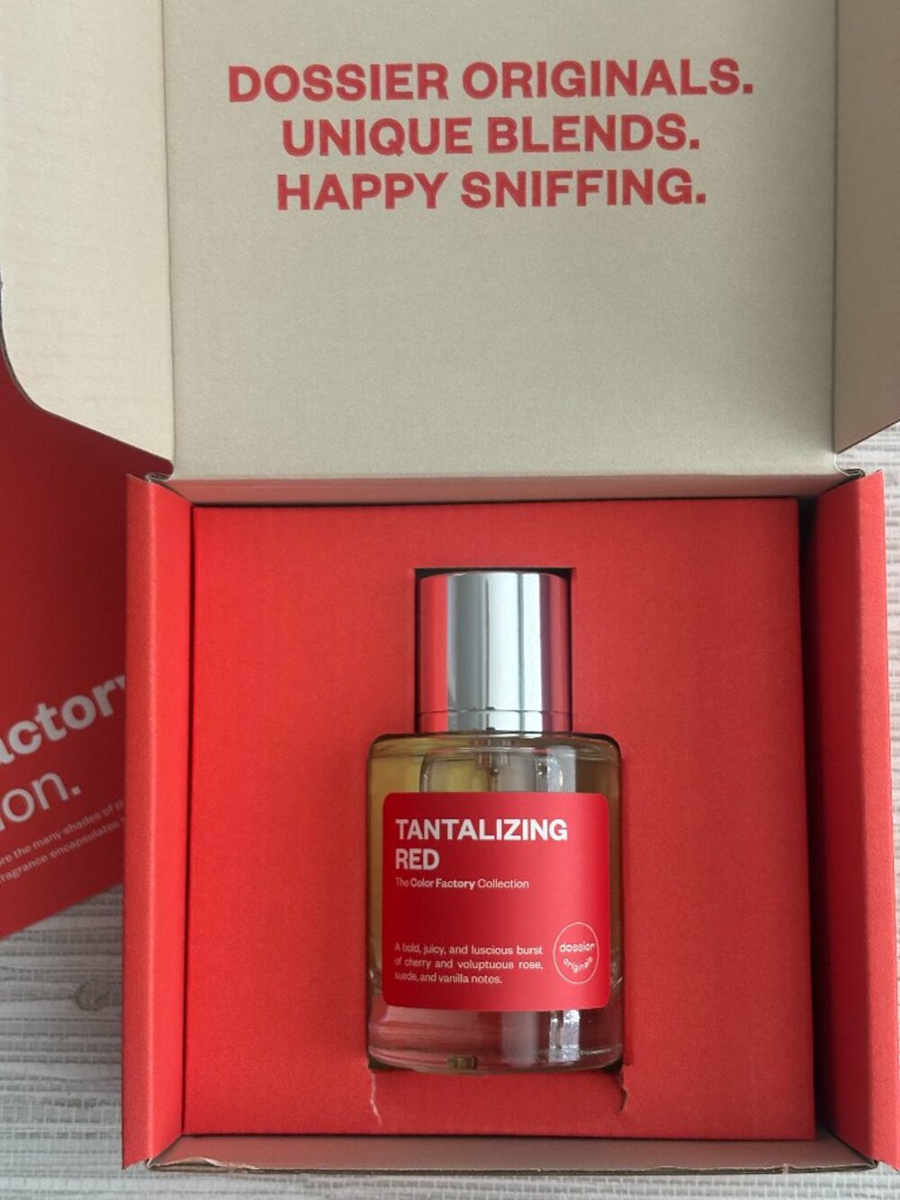 Dossier Tantalizing Red – Cherry, Rose, Vanilla, Musk Fragrance, Unisex 50ml NIB
